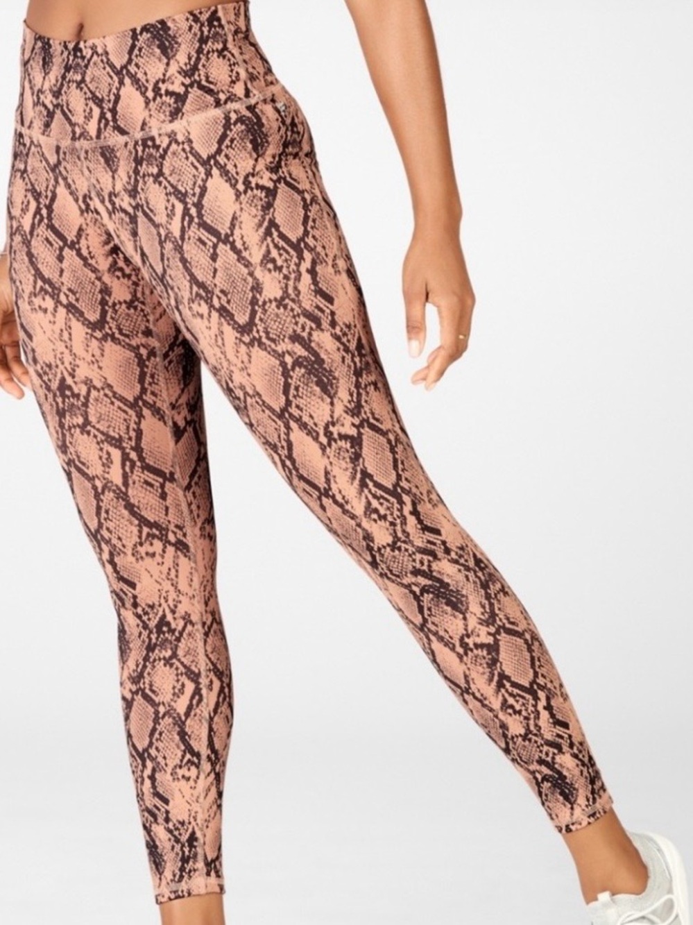 Fabletics Mocha Snake Print High-Rise PowerHold  Leggings